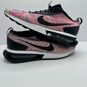 New NIB Nike Air Max Flyknit racer 12 black one men shoes white sneakers